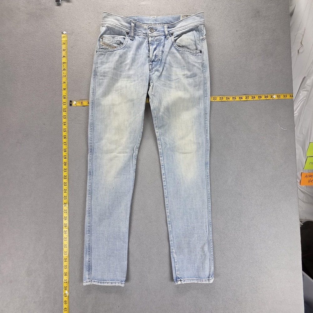 Diesel‎ Jeans Womens 28x34 Blue Light Wash Staffy Slim Tapered Altered Hem 008SZ